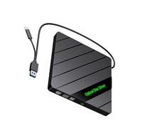 baojielai External Disc Drives for Laptop USB Portable Disc Player External Disk Drives with Card Slot 4 USB3.0 1 Type C Port