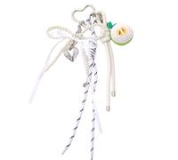 baojielai Handmade Crochet Keychain With Strawberry Bluebells Design Practical Woven Charm For Backpack Purse