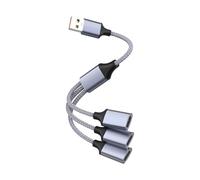 baojielai USB Y Splitter Cable USB Power Splitter Cable USB2.0 Male to 3 USB Female Splitter Cable Charging Data Transfer