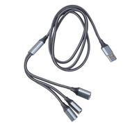 baojielai USB Y Splitter Cable USB Power Splitter Cable USB2.0 Male to 3 USB Female Splitter Cable Charging Data Transfer