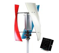 BAOJUHUIKANG 12V,12000W No Noise Vertical Axis Wind Turbine Generator,12V/24V/48V/220V Three-Phase AC Vertical Wind Turbine with MPPT Controller, for Industrial Energy