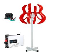 BAOJUHUIKANG 12V, 6000W Wind Turbine Generator, 5 Blades Vertical Axis Wind Turbines Generator Kit 12V-220V Wind Power Generator with Charge Controller Free Energy Windmill Generator