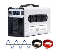 BAOJUHUIKANG 12V to 220V,1500W/ Peak 3000W Pure Sine Wave Power Inverter, DC 12V 24V 48V 60V 72V To 110V/220V Converter 5 AC Outlets Car Inverters,Off-Grid Solar Inverter for Home