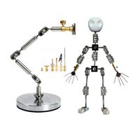 BAOJUHUIKANG 20cm, 12/13/14/15/16/17/18/19/20Cm Full Metal Stop Motion Armature Kit- Puppet Stainless Steel Skeleton DIY Animated Figure Flexible Model Armature Kit