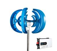 BAOJUHUIKANG 220V, Low Noise 6000W Vertical Axis Wind Turbine Generator, Low Start Wind Speed 12V 24V 48V 220V Windmill Off Grid System with MPPT Charger for Street Lighting