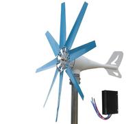BAOJUHUIKANG 220V,Portable Wind Generator 12V/24V 48V Vertical Axis Wind Turbine,Wind Speed of 2.5M/S To Start Maximum Power 3000W, with IP67 Controller Free Energy