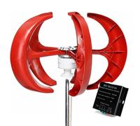 BAOJUHUIKANG 220V,Wind Turbine 8000W Vertical Axis Wind Turbine Generator 12V / 24V / 48V Lantern Type 5-Blade Wind Power Generator Kit with Controller for Roofs, Streets 48V