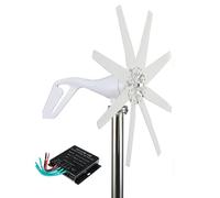 BAOJUHUIKANG 24V, 1000W 8 Blades High Efficiency Horizontal Windmill 12V-220V Vertical Axis Wind Power Turbine Generator,for Off Grid System Home RV Farm,with Controller