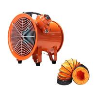 BAOJUHUIKANG 250W,Portable Axial Flow Fan, 150W-900W Industrial Fan, 6 Sizes (190-490Mm), Low Noise, Suitable for Warehouses/Workshops/Basements(Orange)