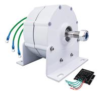 BAOJUHUIKANG 48V, 600 Rpm 3 Phase Gearless Permanent Magnet Generator, 9000W Wind Turbine Generator Motor, for Wind Turbine Water Turbine (With Controller)