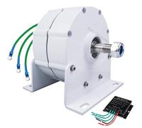 BAOJUHUIKANG 48V, DIY Horizontal Permanent Magnet Alternator 10000W Low RPM 500R/Min for Wind Turbine Water Wind Turbine 12V-220V (With Base)
