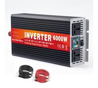 BAOJUHUIKANG 48V TO 110V,Low Frequency Solar Power Inverter 6000W 12V 24V 48V 60V 72V DC To 110V 230V AC Pure Sine Wave Power Inverter with Display And 2 AC Outlets