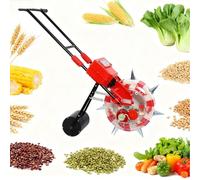 BAOJUHUIKANG 6 mouths, 5-10 Mouths Portable Roller Seeding Machine Hand Push Garden Seeder Roller Seeding And Fertilizer Applicator,for Soy, Peanut, Cotton