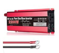 BAOJUHUIKANG 60V TO 110V,2200W Pure Sine Wave Power Inverter 12V 24V Inverter DC To AC 110V 220V Power Inverter with LED Display for Car &Camping,24V To 220V
