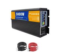 BAOJUHUIKANG 60V to 110V50HZ, Pure Sine Wave Power Inverter with LCD Display 12V 24V 48V 60V 72V DC To 110V 220V AC 5000W Power Inverter with AC Outlets for Camping Rvs, Home Appliances