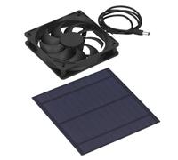 BAOJUHUIKANG 6W Monocrystalline Solar Panel And Exhaust Fan Kit, 6V Mini Ventilation Fan,Rechargeable Chicken Coop Solar Fan for Exhaust And Intake