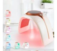 BAOJUHUIKANG LED Face Light Therapy Mask Beauty Machine Foldable Color Light Rejuvenation And Whitening Cold And Hot Spectrometer (White)