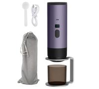 BAOJUHUIKANG Purple,72W Mini Espresso Machine, Portable Espresso Machine with 7800Mah Battery, Self Heating, Suitable for Home, Travel, And Office Use