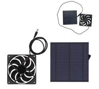 BAOJUHUIKANG Solar Panel Cooling Ventilation Exhaust Fan,6W Solar Powered Fan Kit, for Pet Cooling, Truck Cab Ventilation, Rvs, And Camping