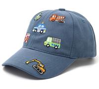 BAOKELAN Boys Car Baseball Cap Kids Cartoon Sun Hats for Girls Medium Blue