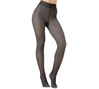 BAOKELAN Fleece Lined Tights for Women Fake Translucent Warm Pantyhose Leggings Winter Thick High Waist Tights Black Thick 300g (S-M)