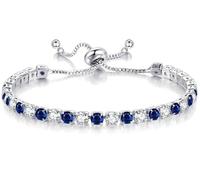 BAOKELAN Tennis Bracelet for Women Birthstone Bracelet with Cubic Zirconia Slider Bracelets Birthstone Jewelry December Birthstone