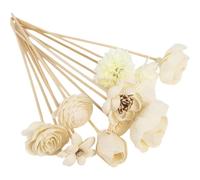 Baokuan 11 Pcs Diffuser Sticks Flowers Set Wood Flower Aromatic Diffuser for Bathroom Home Bedroom Office Decor Office, Natural Flower