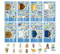 Baokuan 16 Sheets Christmas Nativity Stickers, Make a Nativity Scene Sticker Jesus Birth Stickers, Christmas Crafts for Kids, Religious Bible Scene Party Favor Craft School