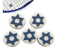 Baokuan 5 Pcs Tennis Racket Vibration Dampener Israel Flag Designs Racket String, Great Tennis Gift