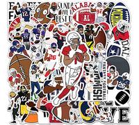Baokuan 50pcs American Football Graffiti Stickers Pvc Decal Luggage Fridge Laptop Waterproof Cool Kid Sticker Decals Packs