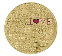 Baokuan Commemorative Coins Coin Words Expression Coins Tokens Collectibles Wedding Valentine's Day Gifts
