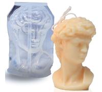 Baokuan David Candle Silicone Molds, 3d David Portrait Resin Mould, Body Torso Candle Mould for Plaster Making Epoxy Resin Diy Craft Homemade Soap Statue