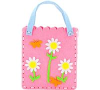 Baokuan Felt Handbag Sewing Kit for Girls and Boys Ages 5 6 7 8, Learn to Sew Flower and Candy Purse, Easy Beginner Arts & Crafts Diy Projects Gifts for Kids