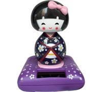 Baokuan Kimono Car Ornament Solar Powered Car Interior Decor Nodding Japanese Design Gift for Home Decor
