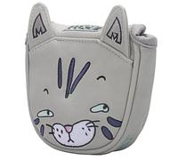 Baokuan Mallet Putter Cover, Cat Pattern, Black, PU Material, Magnetic Closure, Golf Club Head Cover