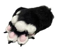 Baokuan Plush Furry Cat Claw Gloves Fursuit Animal Paws Mittens Halloween Cosplay Costume Accessories for Adult