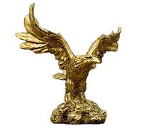 Baokuan Resin Eagle Statue Ornaments Golden Eagle Sculpture Modern Home Office Figurine Decor Desktop Decoration