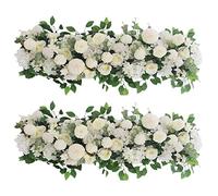 Baokuan Wedding Flower 2pcs/set Row Fake Road Cited Flowers Diy Wedding Flower Wall Artificial Floral for Wedding Decor Backdrop