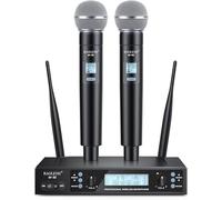 BAOLESH Wireless Microphone for Karaoke Singing,200 ft Range Profesional Dual Cordless Dynamic Handheld Mic with Rechargeable Receiver for Church,Speech,Wedding,Party