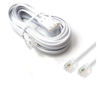 BaolijinMM 15 m RJ11 to BT Socket Cable Lead, 6P4C Telephone Extension Cable, Phone Plug Male Broadband Cable for Fixed Phone, Telephone, ADSL Fax Modem Dial-up
