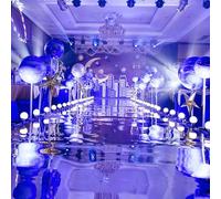 BAOLIQ Wedding Aisle Chute, Double Sided Mirror Reflective Carpet, Backdrop Runway Carpet(1.5X30m)
