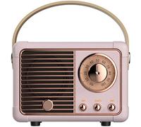 Baolira Retro Bluetooth Speaker, Portable Wireless Speaker with Crystal Clear Stereo Sound Rich Bass, Best Birthday Gifts Ideas for Women Teenage (Pink)