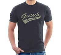 baolong Gretsch Brooklin Mens Graphic T-Shirt Drums Drummer Inspired Dark Grey
