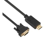 baolongking HDMI to VGA Cable, HDMI Male to VGA Male D-SUB 15 Pin M/M Video Adapter Support Full 1080P Convert Signal from HDMI Input Laptop HDTV to VGA Output Monitors Projector, TV (3m)