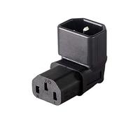 baolongking IEC 320 C14 to C13 Power Adapter 90 Degree Kettle Lead Adapter PDU Plug Socket Connector for Wall-mounted LCD TV (Down Angle)