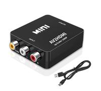 baolongking RCA to HDMI Adapter, AV to HDMI Converter,1080P to HDMI CVBS AV Composite Adapter for PS2 Wii Xbox SNES N64/TV/PC/ PS3/ STB/Xbox VHS/VCR/Blue-Ray DVD Players (RCA converter)
