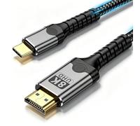 baolongking USB C to HDMI cable 8K@60Hz, Thunderbolt 3/4/5/, HDMI 2.0 HDR compatible with iPhone 16/17, MacBook iPad Pro/Air, iMac, iPad, Mac Mini, Galaxy S25, etc. (2M)