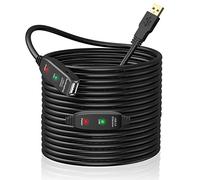 baolongking USB Extension Cable 5M,10M,15M,20M, USB2.0 Active Repeater A Male to A Female Long Cables With Signal Booster (20M)