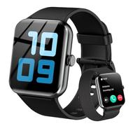 Baolubao Smart Watch for Men Women Answer/Make Call, 1.85" Fitness Watch with SpO2 Heart Rate,Sleep Monitor,Step Counter,130+ Sports Modes/IP68 Waterproof Activity Trackers for iPhone Android,Black