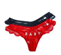 BAOLUCKWANG Custom G-String Lace Thong With Letters For Women - Personalised Rhinestone Shiny Crystal Thong Panties,Customized Sexy Waist Chain Thong For Women,White,One Size